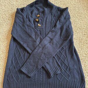 Unbranded Button Mock Neck Sweater Youth L
